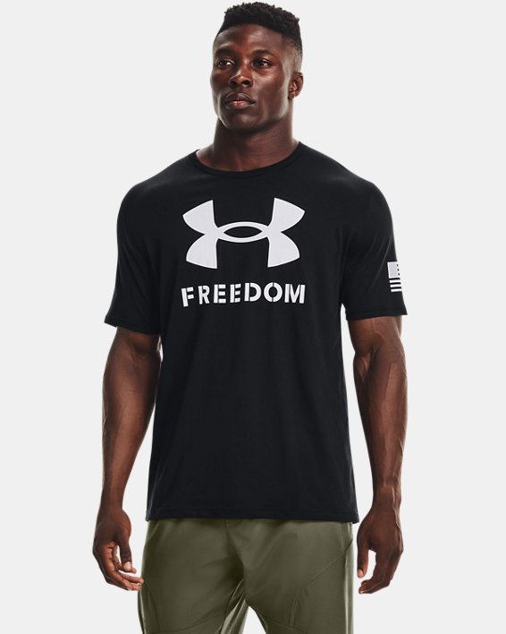 Men's UA Freedom Logo T-Shirt, Black, pdpMainDesktop image number 0